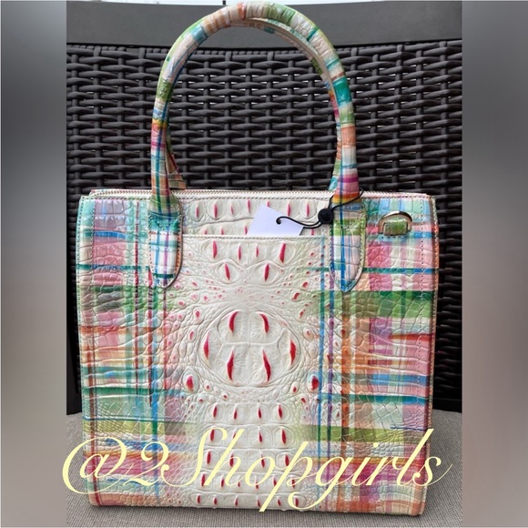 NWT Brahmin Caroline SWEET TEA Ombre Melbourne Satchel - Picture 3 of 12